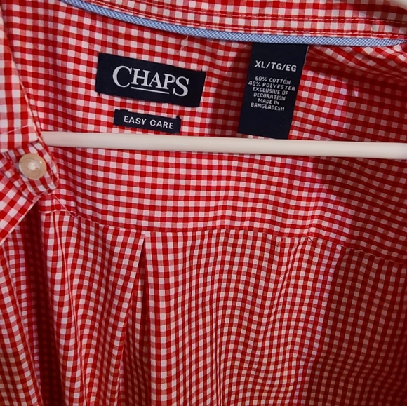 Red Chaps XL Button-Down Shirt - Picture 3 of 3